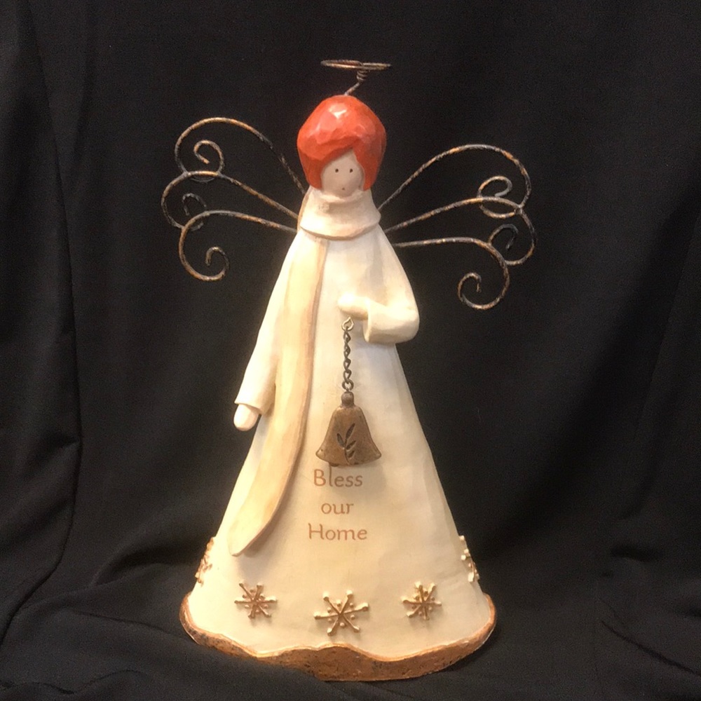 Russ Berrie & Co. Glitter & Gold "Bless Our Home" Angel #22557